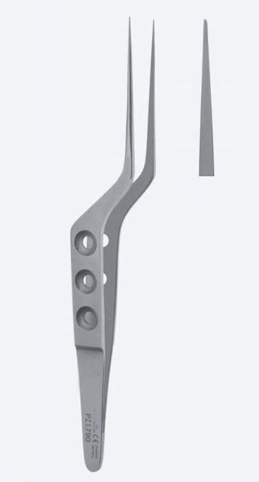 Пінцети Yasargil, мікро, байонетної форми, робоча довжина 60 мм, прямі, кінчик 0,6 мм, загальна довжина 180 мм. Бренд - Asanus Medizintechnik Gmb, Німеччина